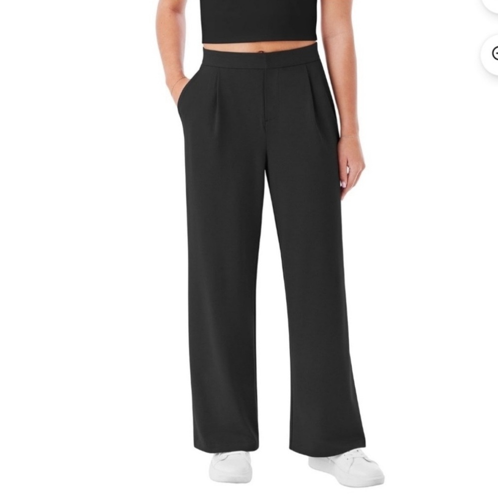 Black Wide-Leg Women's Pants
